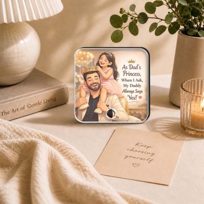 Musical Fridge Magnet Gift for Father Day from Daughter | Birthday Gift for Papa Rechargeable Music Fridge Magnet for Refrigerator & Almirah Decor